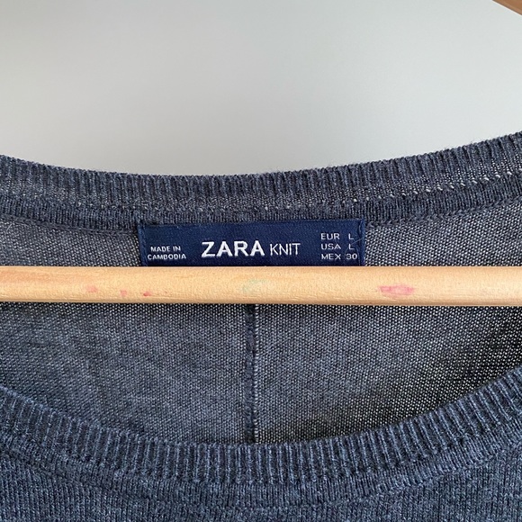 Charcoal Grey Long sleeve - Zara Size L - Picture 5 of 5